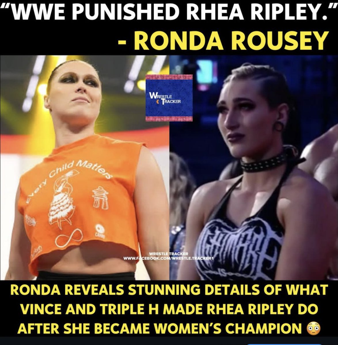 Ronda Rousey discloses stunning way how WWE punished Rhea Ripley 👉 bit.ly/44ybMYp #RondaRousey #WWE