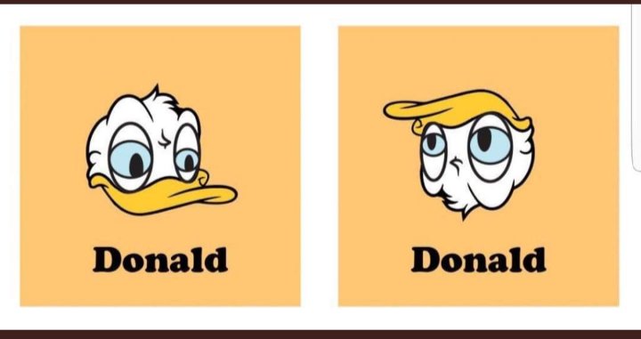 Donald Duck trending ...It's an uncanny resemblance