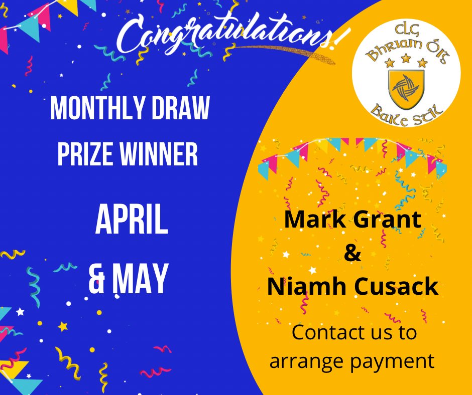 Congratulations to our April and May monthly draw winners 🎉🎊