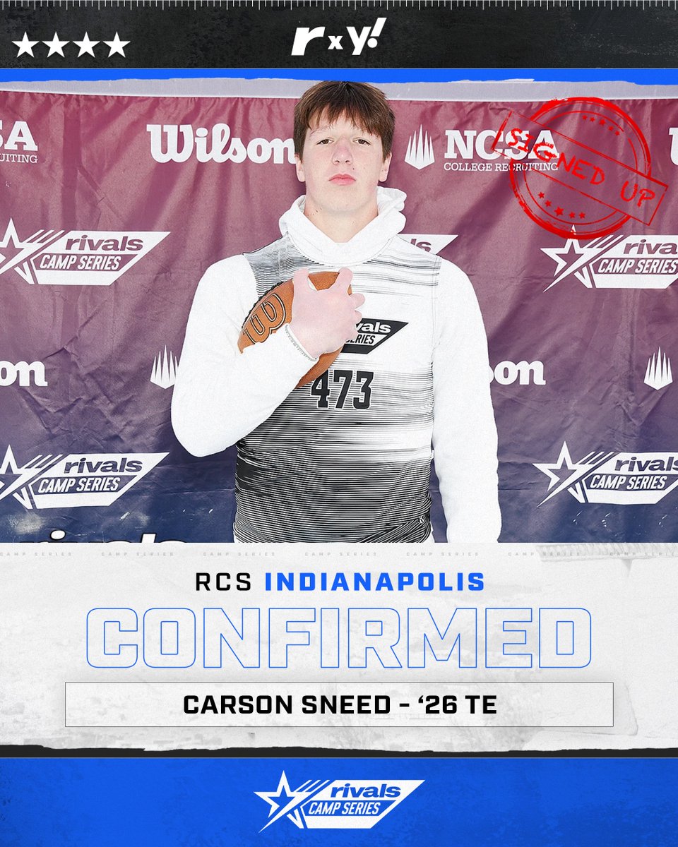 🚨CONFIRMED✍️ 4🌟 Carson Sneed is signed up and ready for May 19th 🔥💪 @GregSmithRivals | @MarshallRivals | @adamgorney | @WilsonFootball | @TeamVKTRY | @ncsa | @carson_sneed5