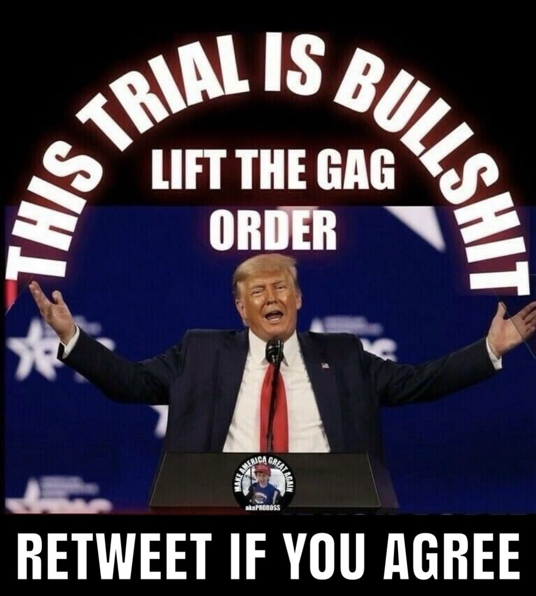 The trial is BS! ♦️Lift the gag order! ♦️ Retweet if you agree!