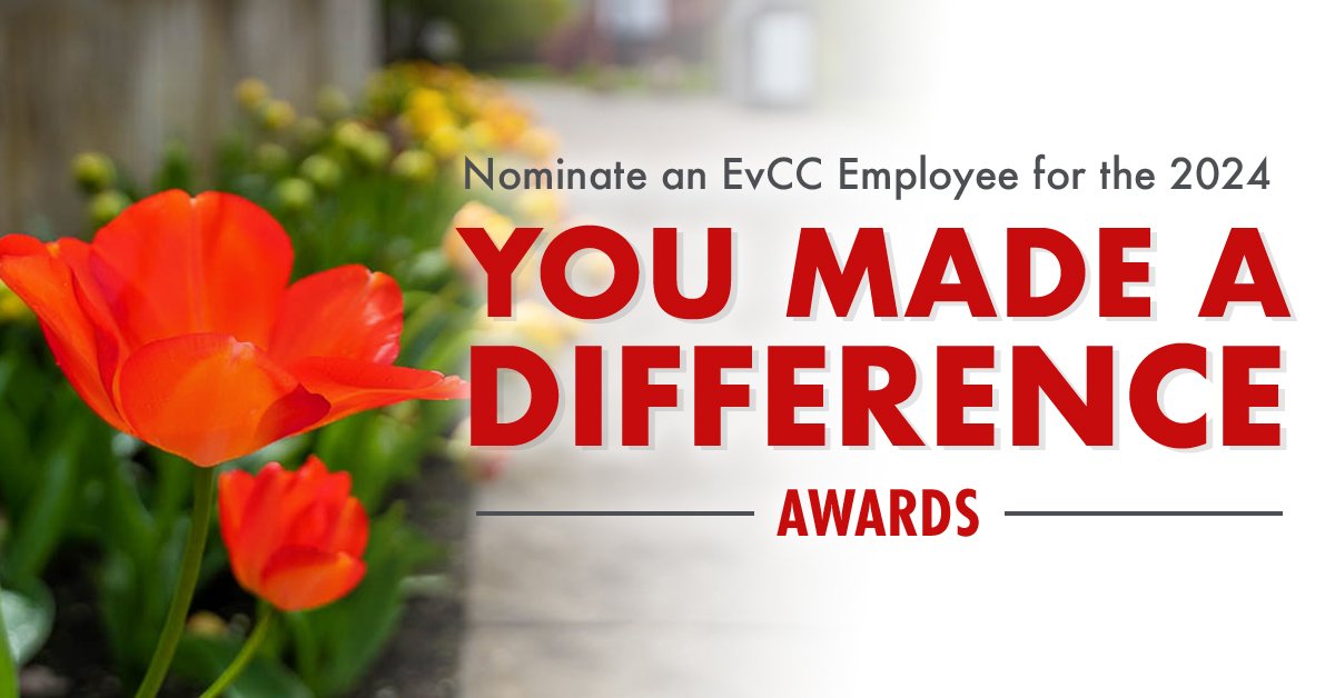Students, who has made a difference in your life? Nominate an #EvCC faculty member, staff member or administrator for the annual You Made A Difference awards. Nominations due here by May 27: everettcc.edu/administration…