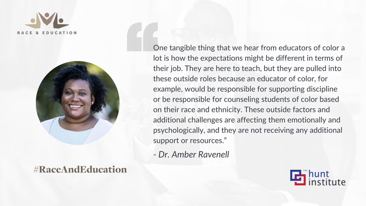 🧵Dr. Amber Ravenell of @teachplus talks about the importance of retention and the power of having school environments that support the mental health mindfulness and the well-being of its educators. #RaceAndEducation