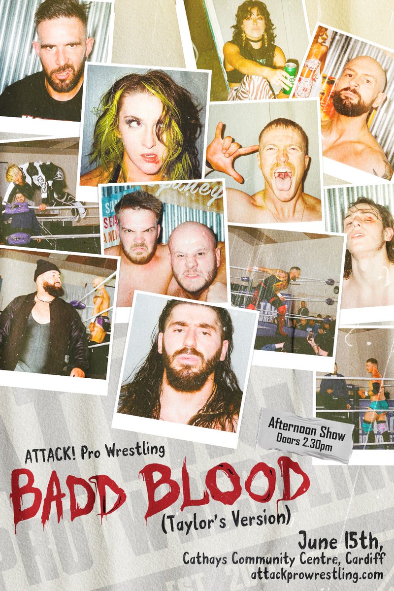 💥 30% of tickets sold in presale 💥 General sale tickets are on sale now for our 15/06 BADD BLOOD (Taylor's Version) 🩸 show in Cardiff! Our ALL AGES show has a special early start time of 3PM, so it's the perfect preshow for Clash at the Castle 🎟️👇 ringsideworld.co.uk/event6849_atta…