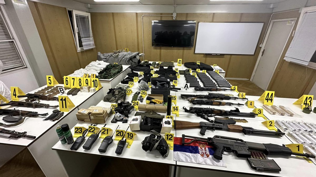 More rifles, ammunition, bombs. Today, our brave @Kosovo_Police seized this latest cache of weapons in the north of the country. They are remnants of Milan Radoičić - a terrorist under the protection of Aleksandar Vučić. We will never stop fighting terrorism!