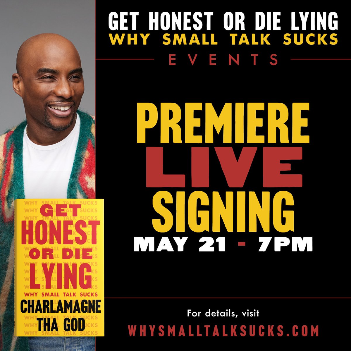 I will be on @PCollectibles for a live signing on May 21st at 7pm!! For more details head to premierecollectibles.com/gethonest #WhySmallTalkSucks