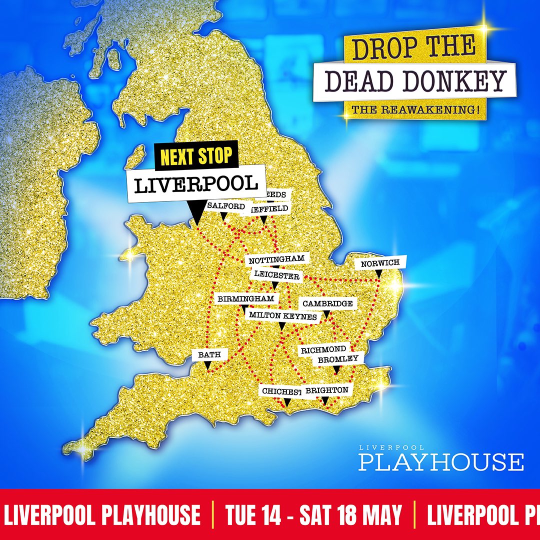 This week #DropTheDeadDonkey is playing at @LivEveryPlay until Saturday 18 May! 📺 Tickets are selling fast, and you don’t want to miss this! dropdeaddonkey.co.uk Book now ✨