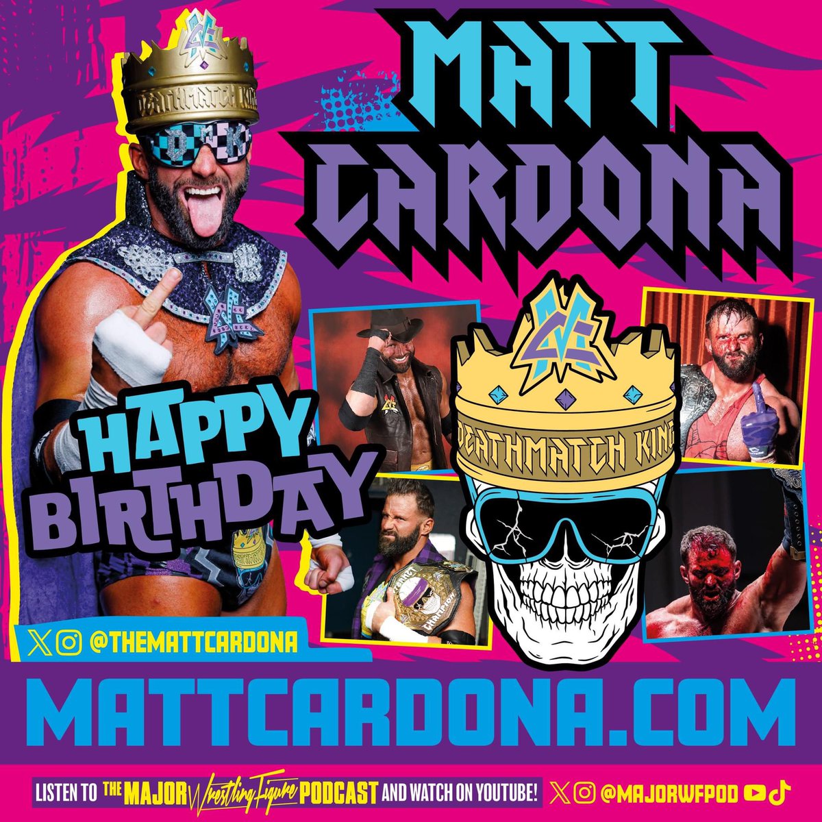 Happy birthday, @TheMattCardona! Without the Internet Champion, the idea of The Major Wrestling Figure Podcast doesn’t happen and thus, this journey for so many of us doesn’t begin. Join the Major Pod Team in sending Matt “Best Wishes” on his special day!
