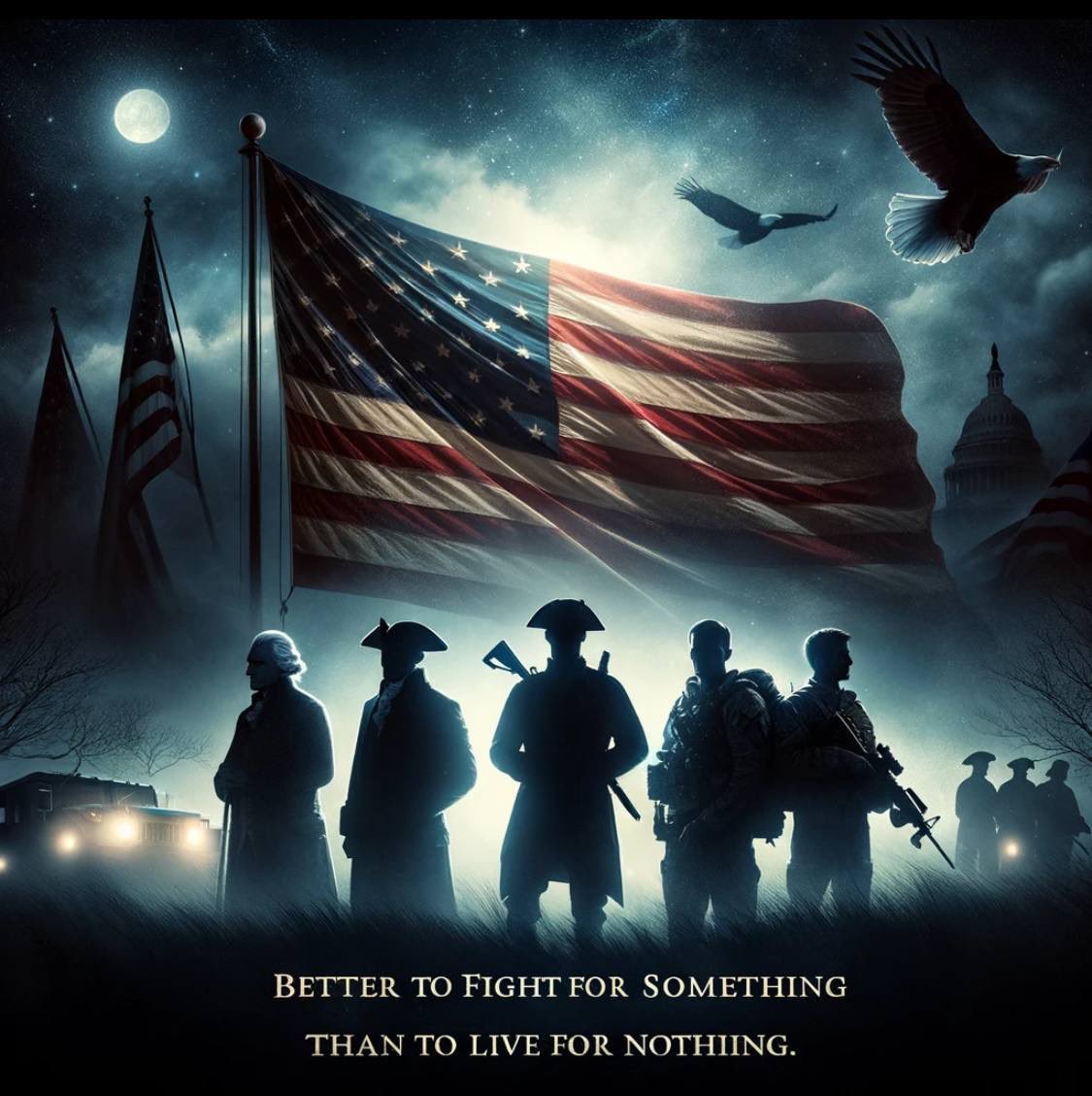 Better to fight for something Than to live for nothing. Constitutional Rights!