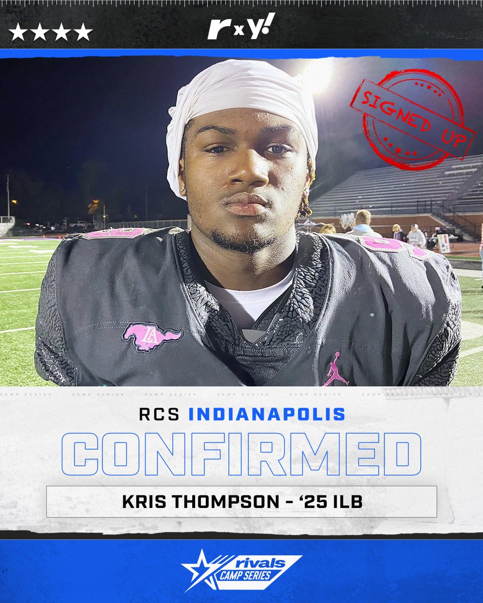 🚨CONFIRMED✍️ 4🌟 Kris Thompson is signed up and ready for May 19th 🔥💪 @GregSmithRivals | @MarshallRivals | @adamgorney | @WilsonFootball | @TeamVKTRY | @ncsa | @Kristhompson25