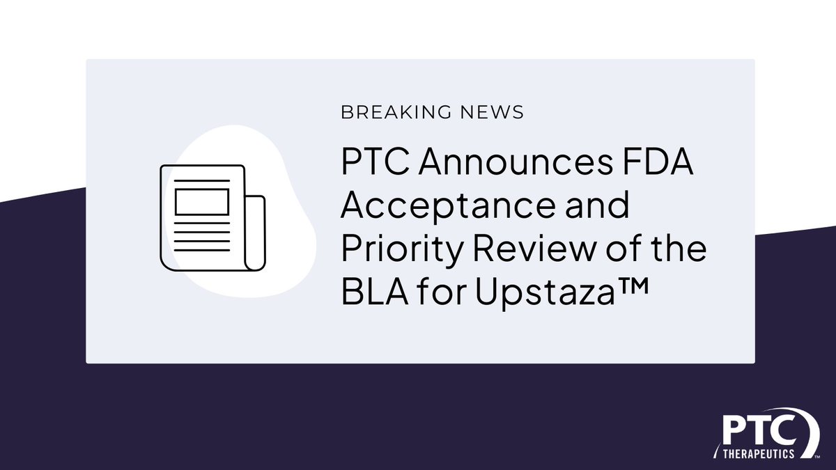 Today we announced that the FDA has accepted our filing of the BLA for Upstaza™, a gene therapy for the treatment of AADC deficiency. Read more: bit.ly/4bGXdEh