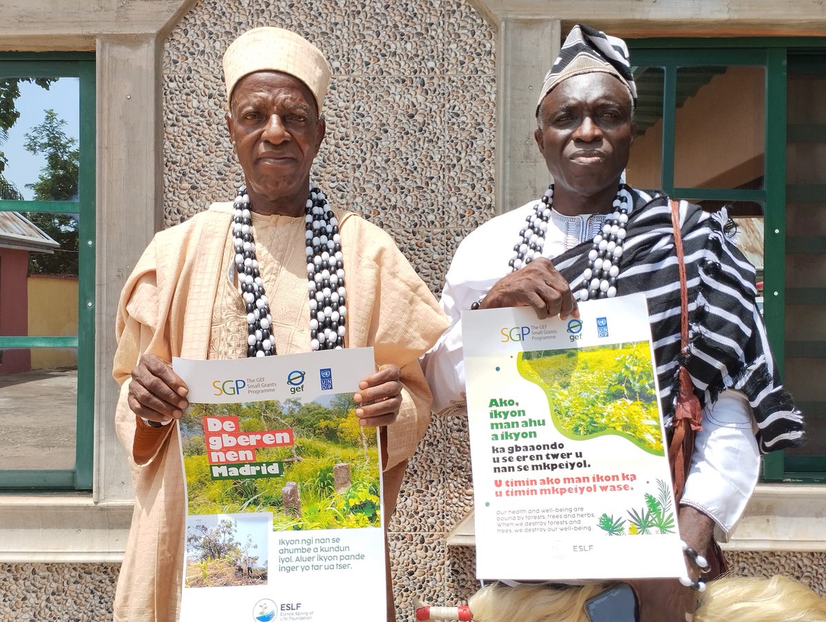 Traditional rulers in Kwande Benue State Nigeria, the Tor Kwande, HRH Chief Ambrose Iortyer and the Ter Kwande, HRH Engr. Timothy Ahile have endorsed the project to Address Biodiversity Loss & Promote Sustainable Traditional Medicine Practices among the Ugbe Indigenous People.