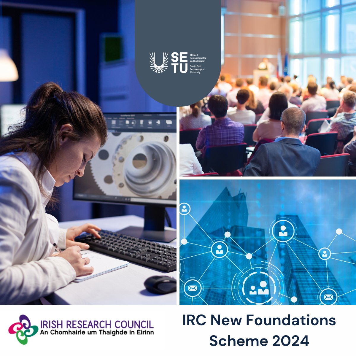 📣 IRC New Foundations Scheme 2024- call now open! We are delighted to bring to your attention a call for applications to the IRC New Foundations Scheme 2024, which provides support for research, networking and/or dissemination activities. The Irish Research Council are