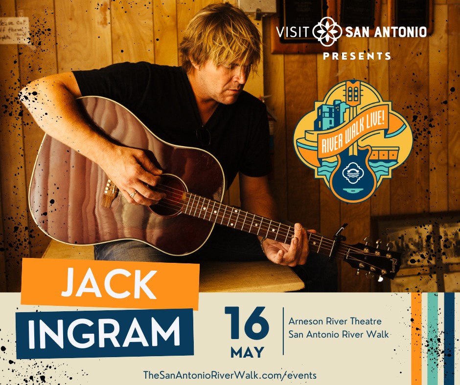 🎶 FREE live music concert series 🎶 Hosted by @theSARiverWalk, River Walk Live! is a monthly concert series at the historic Arneson River Theatre at La Villita Historic Arts Village. 👉 Jack Ingram will kick off the series on May 16! bit.ly/4abKvfp #VisitSanAntonio