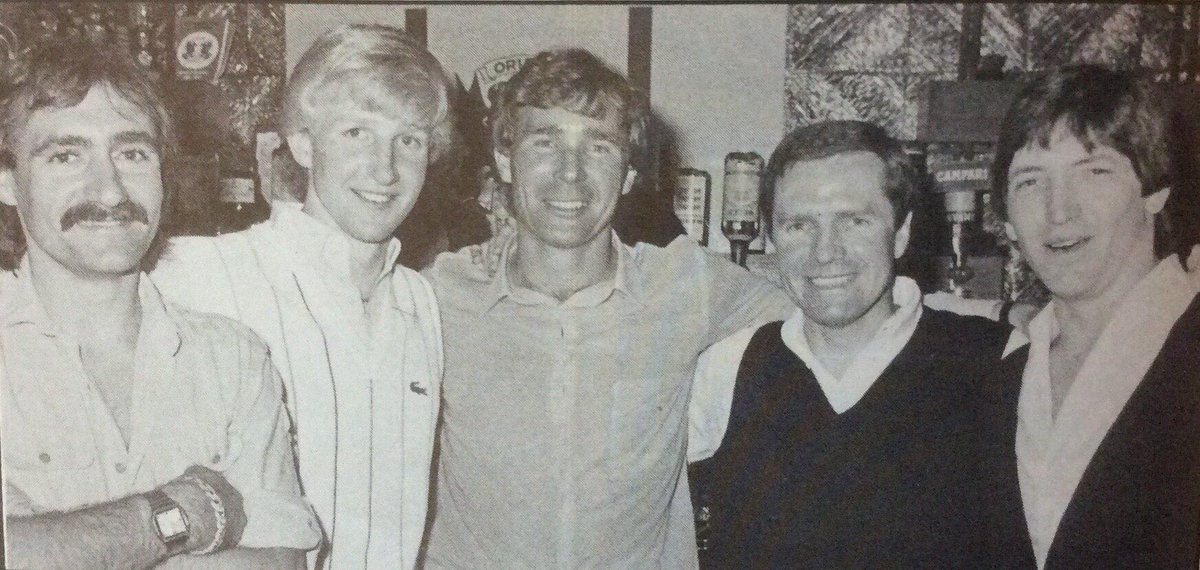 1984 Orient FC - Peter Kitchen, John Cornwell, Bill Roffey, Peter Allen & Phil Hoadley. #LOFC
