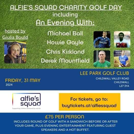 If any of you golfers out there fancy a round of golf to help out the amazing charity @AlfiesSquad please click on this link and book your place! Places still available and funds raised go to this incredible charity. Please spread the word! buytickets.at/alfiessquad