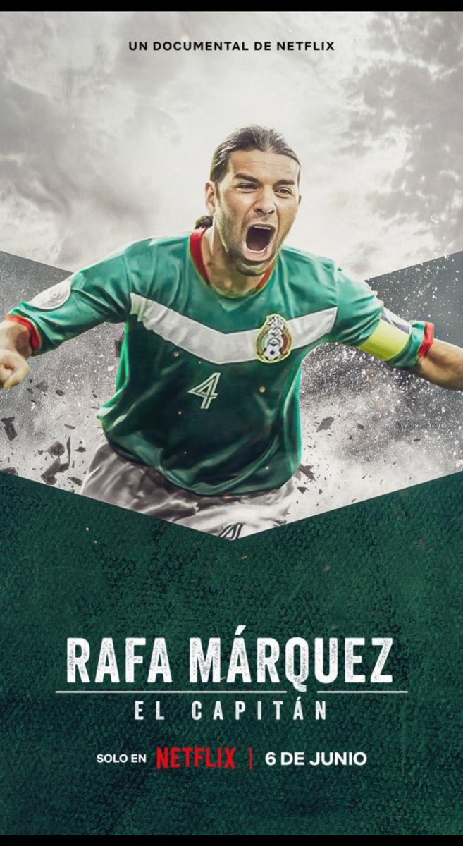 🎥 Rafa Márquez - El Capitán 

Un reportage Netflix est prévu sur Rafael Marquez 🇲🇽 et sortira le 6 juin. 

Pour les plus jeunes : il a passé 4 saisons à l’AS Monaco 🇲🇨 entre 1999 et 2003. 😉