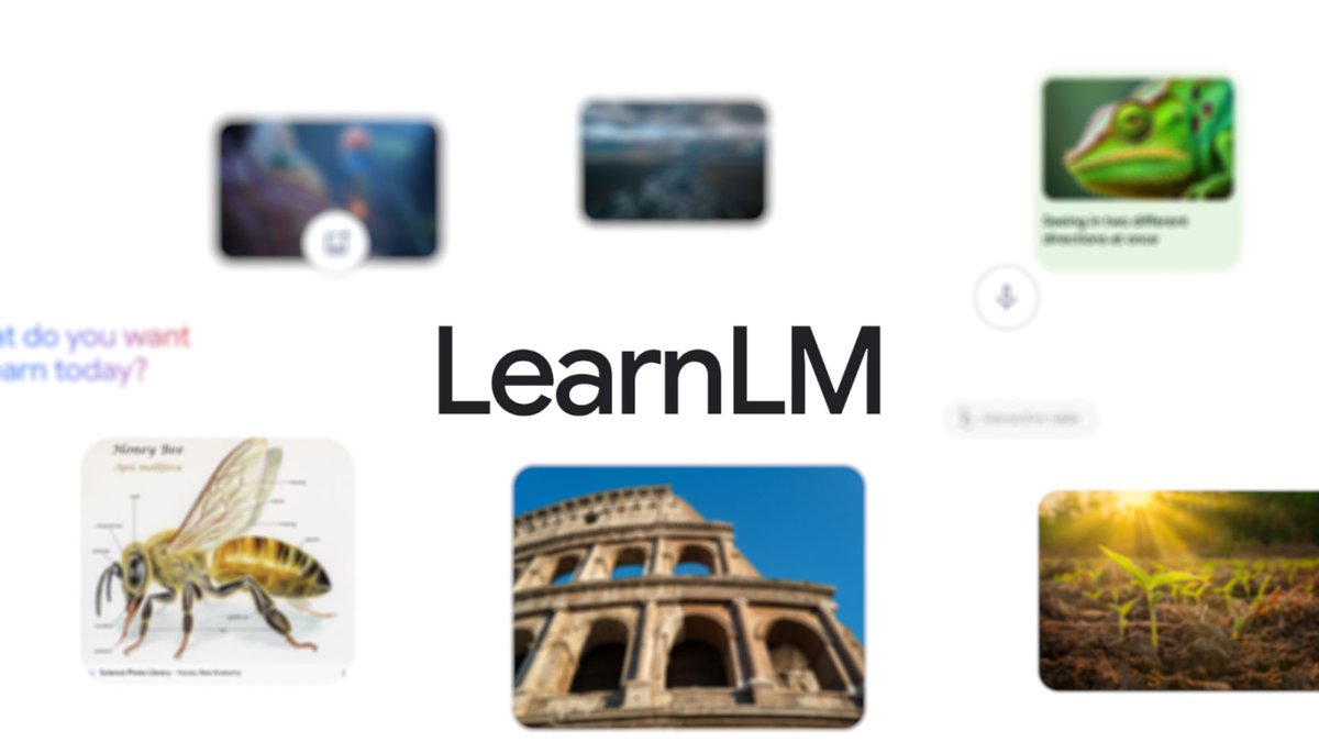 Introducing LearnLM: our new family of models based on Gemini and fine-tuned for learning. LearnLM applies educational research to make our products — like Search, Gemini and YouTube — more personal, active and engaging for learners. #GoogleIO