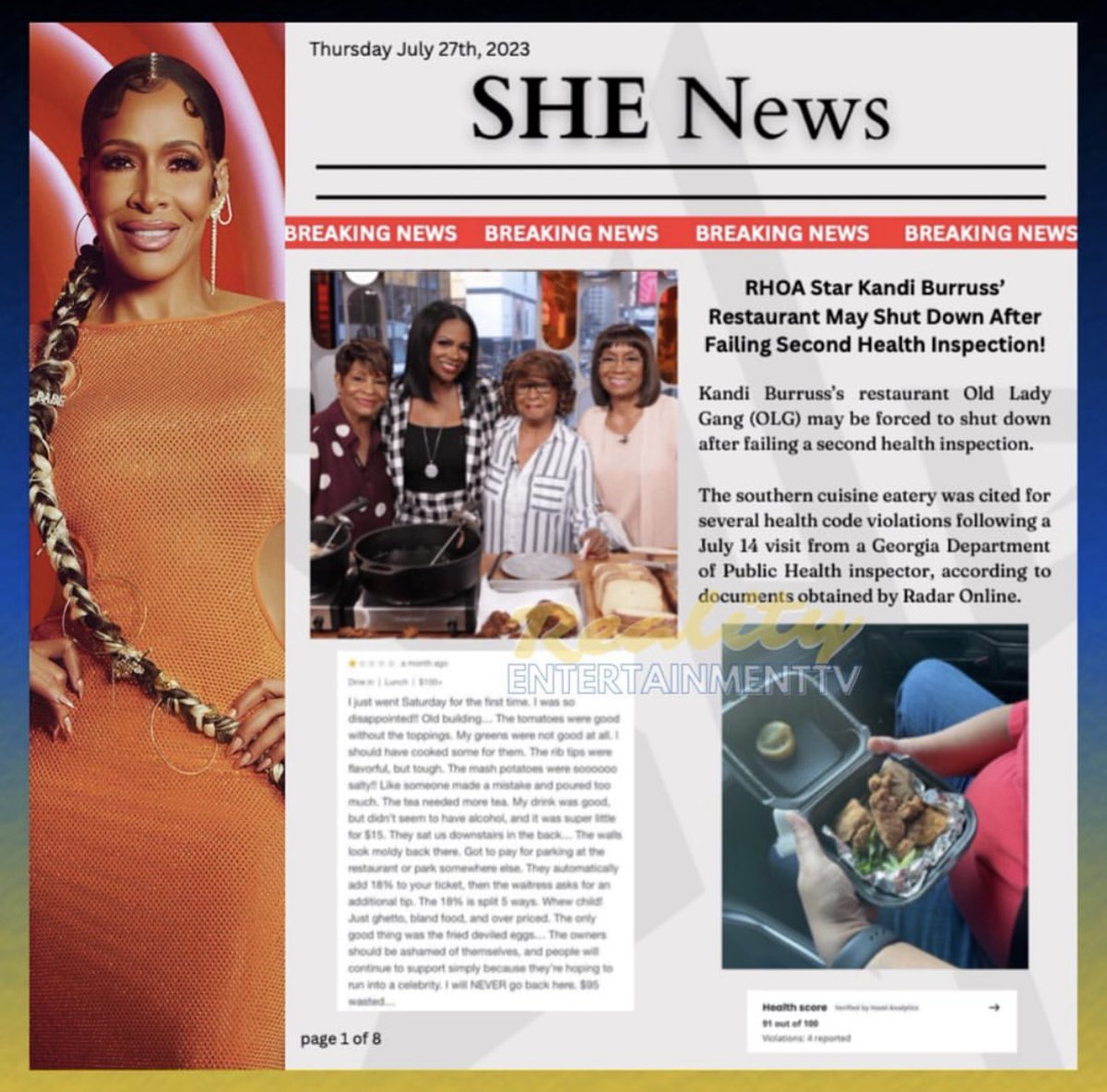 Guys… I think Andy was really pissed that there was no more “She News”. He was so damn happy about that at the reunion and asked Kandi about it on #WWHL a few weeks ago. Betrayed by the damn newspaper 📰 📰📰 #RHOA #Shebysheree #Shenews