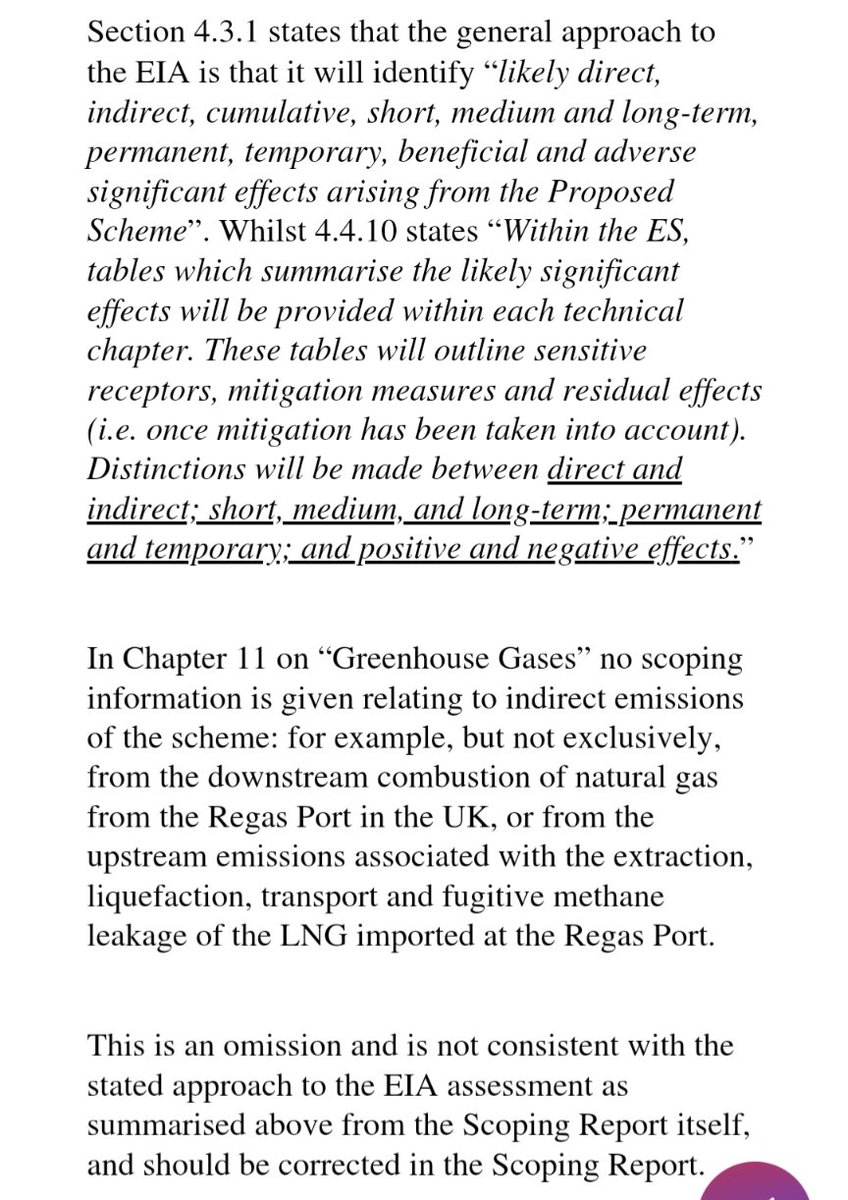 @DaleVince @guardianeco @guardian 🚨⛴️Related, yesterday I sent this letter to the Planning Inspectorate on proposed Teesside #LNG Port ❌Basically my letter says that at the early EIA scoping stage, upstream methane and downstream burning emissions are erroneously not being factored in 🏭NB LNG worse than coal