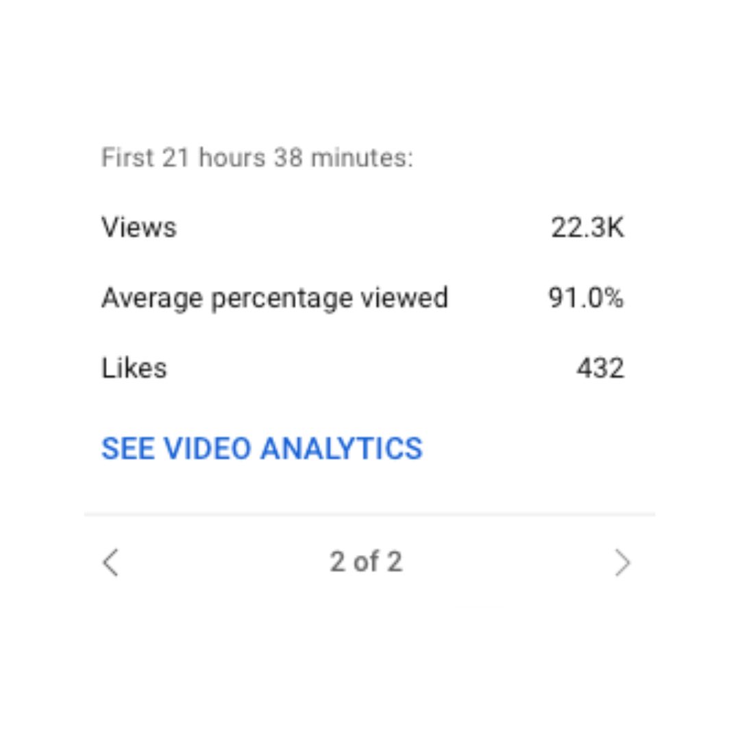 Yesterday I started a new channel.

First video 90% retention.

Now push further and monetize.

(DM to connect if you’re in YT shorts)