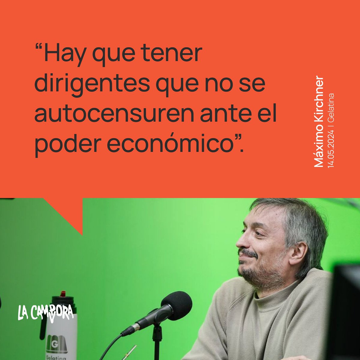 🎙️— • Máximo Kirchner en @somosgelatina