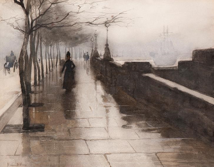 Quai in London along the Thames by Willem Witsen 1890 (Private Collection)