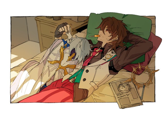 「bed multiple boys」 illustration images(Latest)