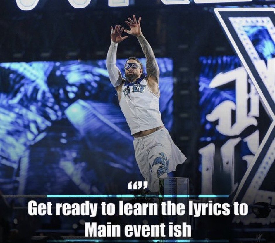 Get ready to learn them lyrics for the KOTR Final 🙌🏼🙌🏼 #WWE #TeamJey #YEET