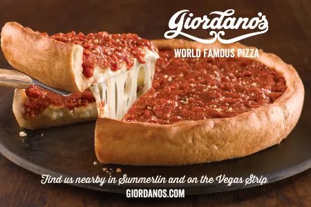 No more road games this year but that doesn't mean we're out of great deals for pizza. To celebrate @GiordanosPizza 50th anniversary, they are offering 50% off all pizzas today and next Tuesday. Dine-In only.