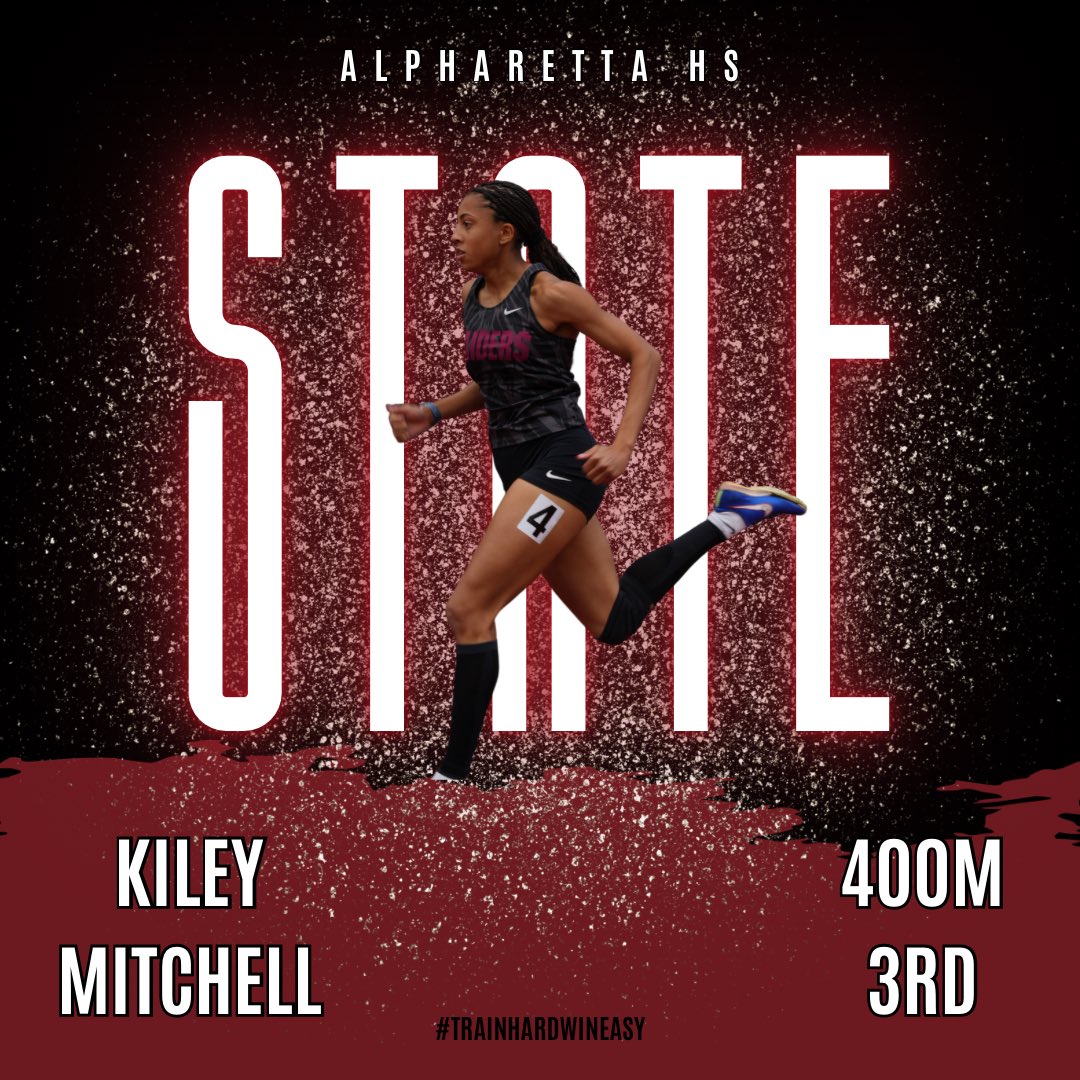 AHSTrackField's tweet image. Kiley Mitchell (Jr) medaled 3rd🥉racing 54.02 in the 400m @ GHSA 6A State Championship! 

@coachAj_m @RaiderSport