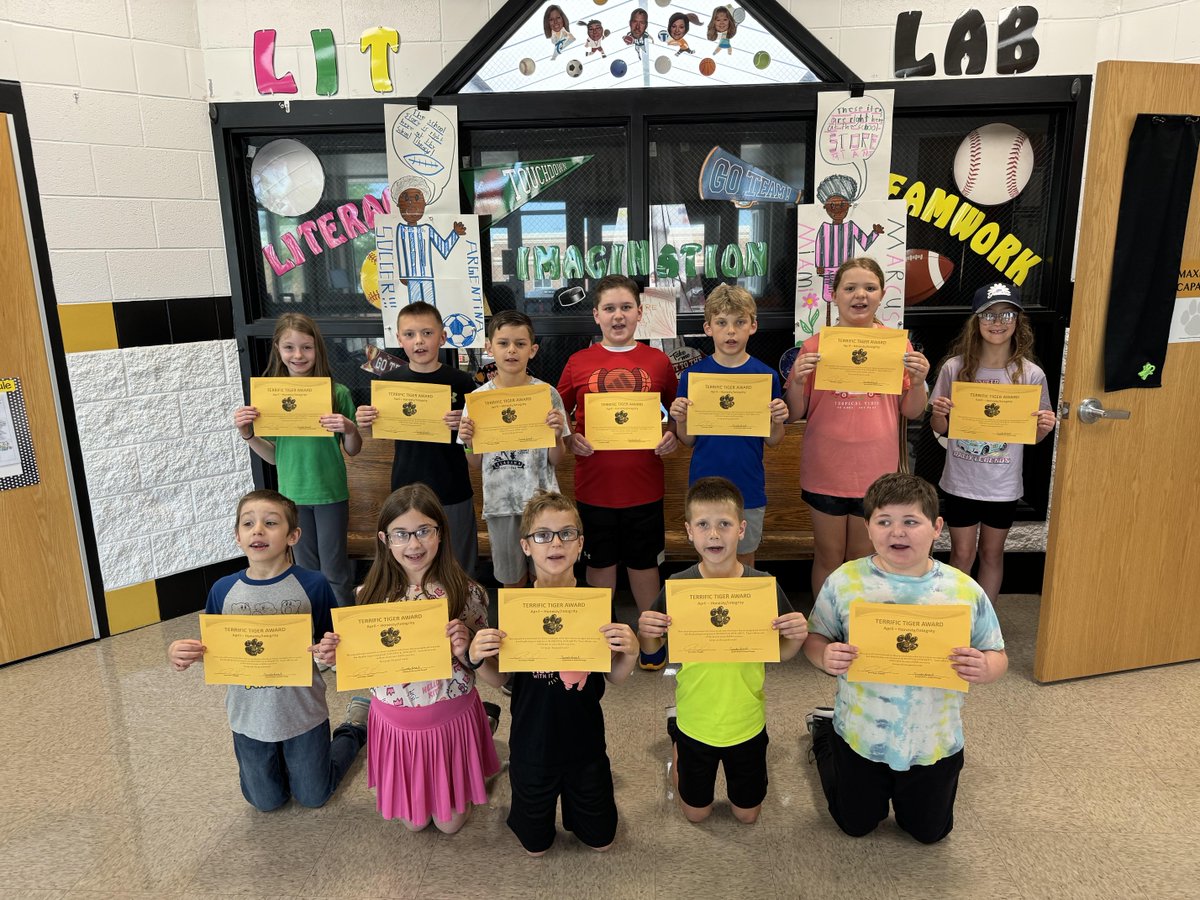 🎉Congratulations to the April Terrific Tigers.  They were honored for being great examples of the April Word(s) of the Month: Honestly/Integrity.🖤💛
#WeAreFestus