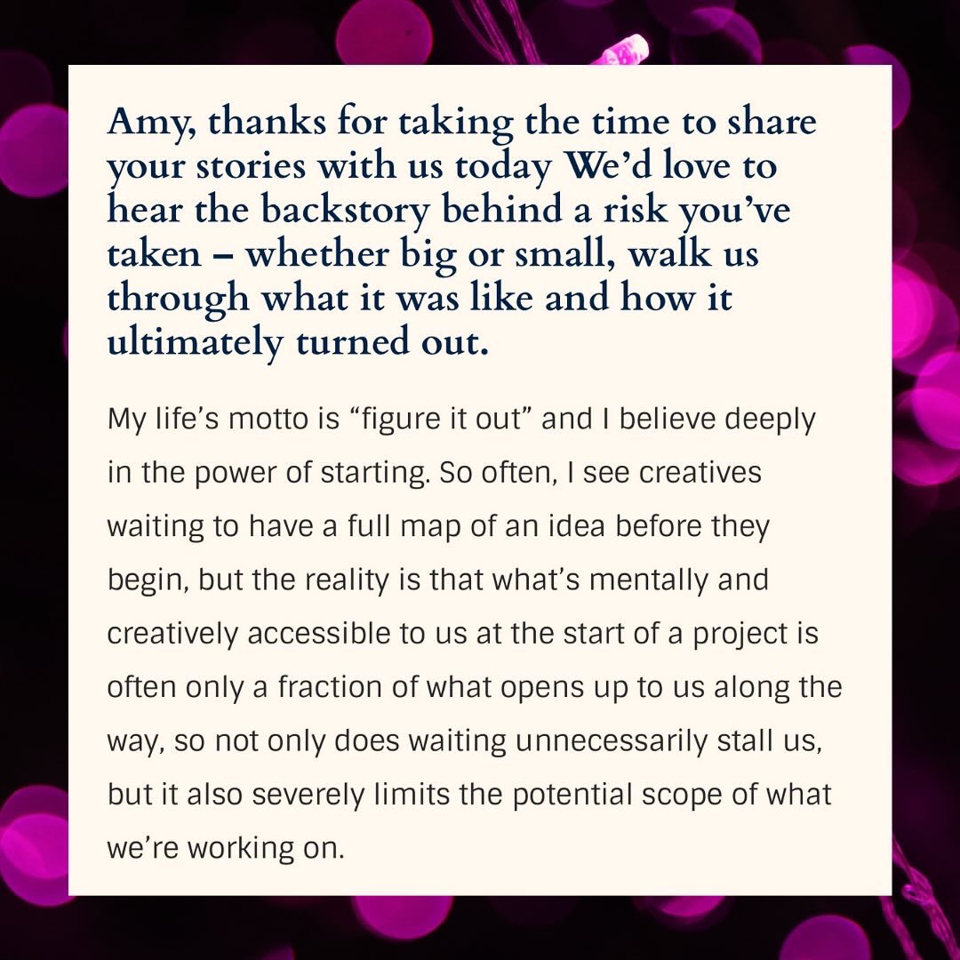 It was an easy yes when Canvas Rebel Mag asked to chat about risk, digital media and things I wish I knew earlier in my career. Read the whole thing at canvasrebel.com/meet-amy-guth/