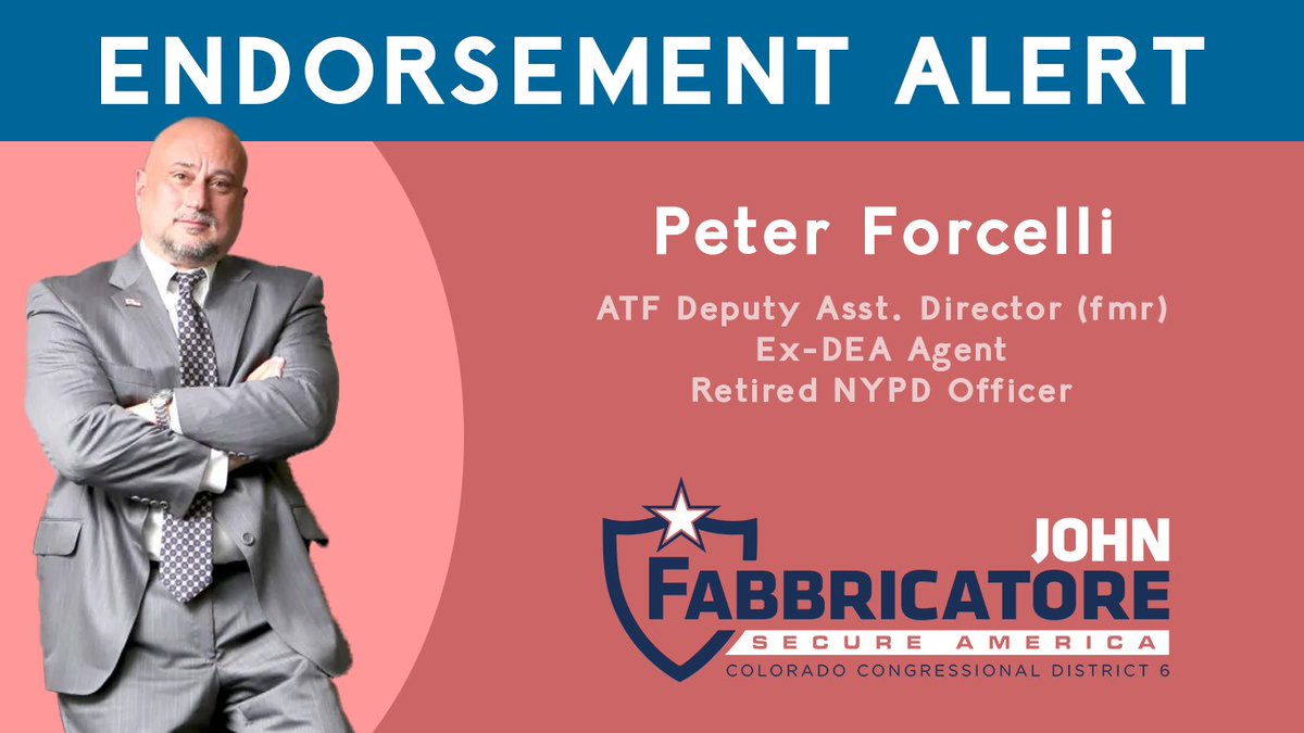 Thank you, Peter Forcelli, for your unwavering support and endorsement. Together, we will work to restore trust in government and ensure that the voices of Colorado's 6th District are heard in Washington #SecureAmerica @Forcelli_Author
