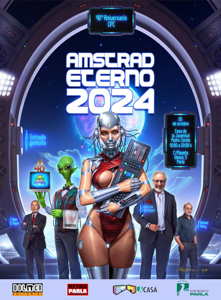 Amstrad Eterno (@amstradeterno) on Twitter photo La próxima #AmstradEterno se celebrará en Parla el 26 de octubre en <a href="/Juventud_Parla/">Casa Juventud Parla</a> gracias a la colaboración con <a href="/retroparla/">Retro Parla</a>. La ciudad madrileña será testigo de la celebración del 40 aniversario del #AmstradCPC. Cartelazo de <a href="/ngeluisanchez/">ÁNGEL LUIS SÁNCHEZ</a> La próxima #AmstradEterno se celebrará en Parla el 26 de octubre en <a href="/Juventud_Parla/">Casa Juventud Parla</a> gracias a la colaboración con <a href="/retroparla/">Retro Parla</a>. La ciudad madrileña será testigo de la celebración del 40 aniversario del #AmstradCPC. Cartelazo de <a href="/ngeluisanchez/">ÁNGEL LUIS SÁNCHEZ</a>