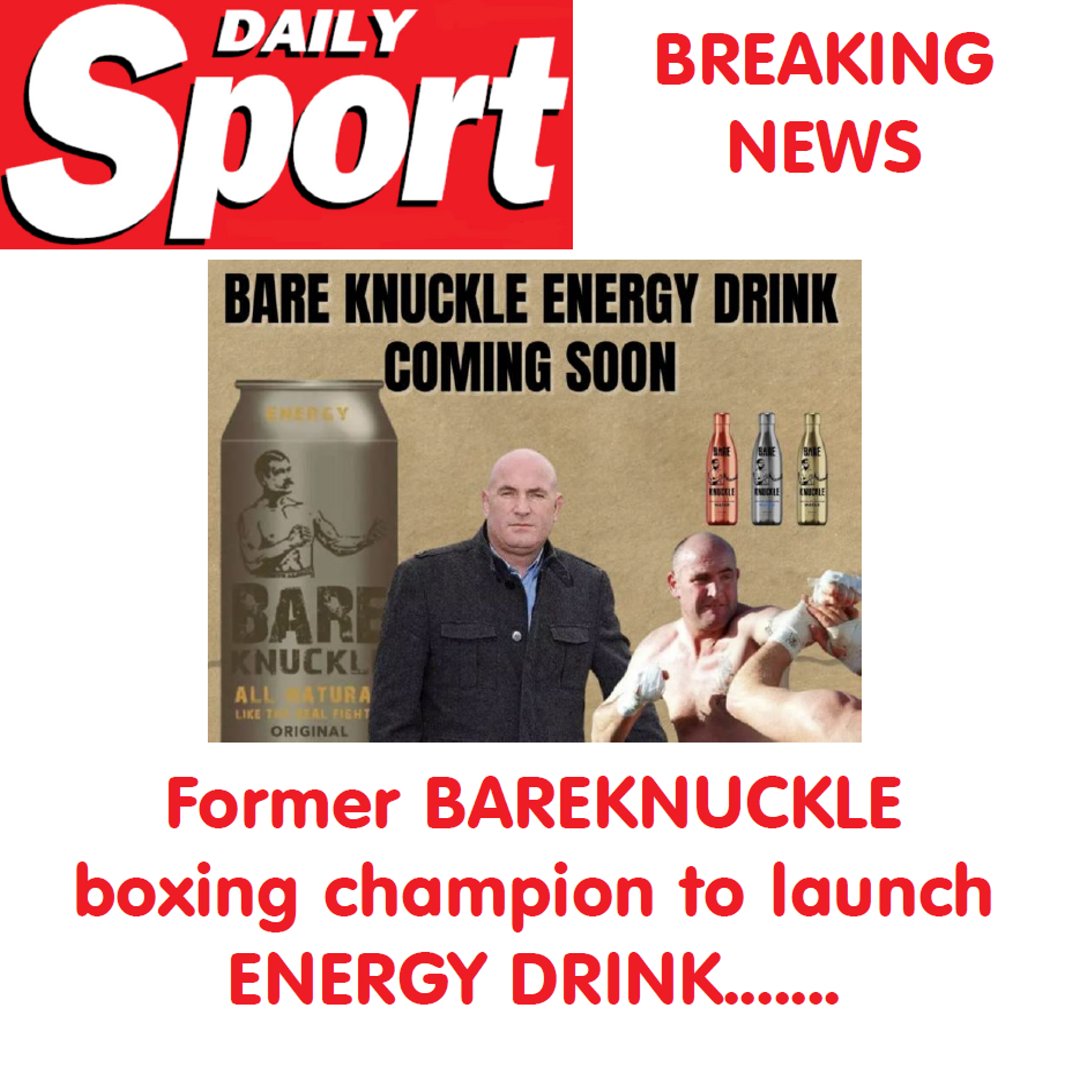 #BreakingNews Former BAREKNUCKLE boxing champion to launch ENERGY drink... Read more on dailysport.co.uk/news/world-exc… #TuesdaySport #EnergyDrinks #BareKnuckle #BKBoxing #TheSport #TabloidSport #Fighters #Exclusive #DailySport #MidweekSport #ProductLaunch #Launching @jamesquinnmcd