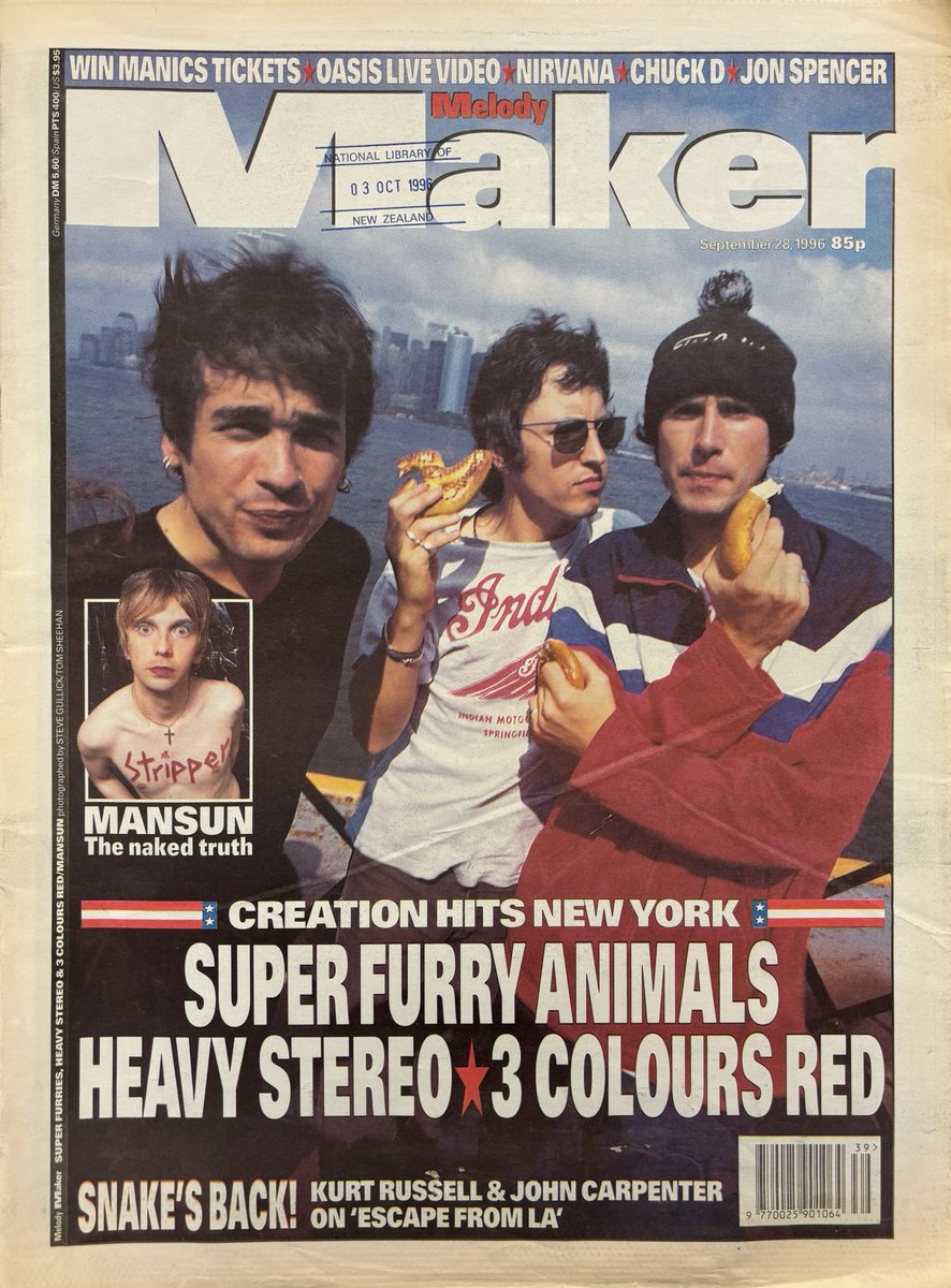 Super Furry Animals, Heavy Stereo and 3 Colours Red got to the USA! Melody Maker, 28 September 1996. #MelodyMaker #MyLifeInTheUKMusicPress #1996