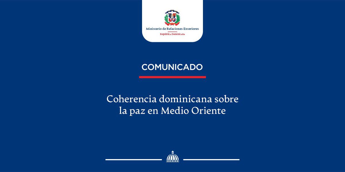 MIREXRD's tweet image. Comunicado: 📄 

Coherencia dominicana sobre la paz en Medio Oriente.

📲 mirex.gob.do/coherencia-dom…