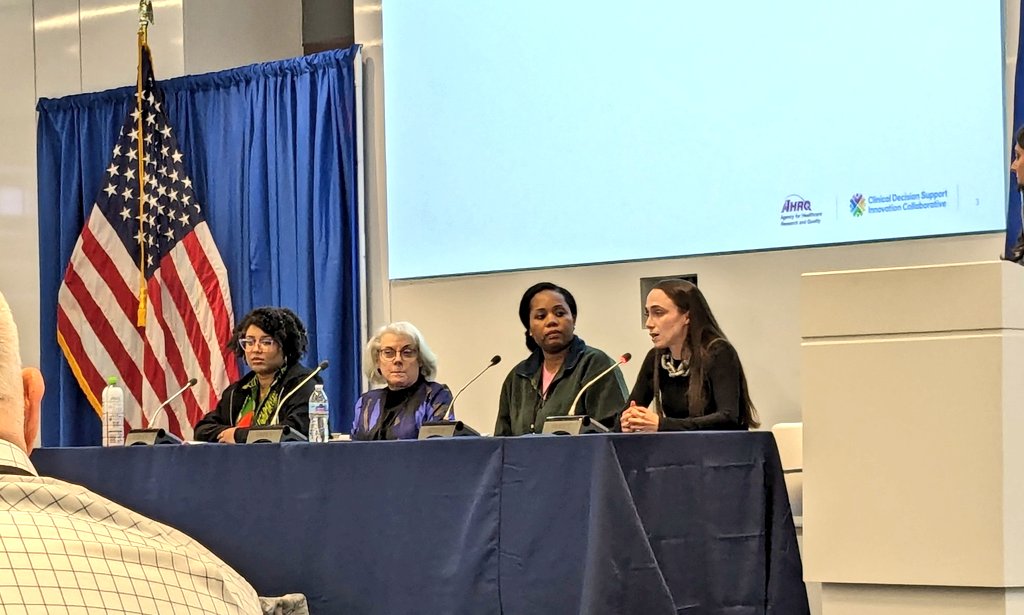 The #CDSiC patient panel with <a href="/TiffanyAndLupus/">Tiffany ⁷</a> @deborahcollyar Angela Dobes &amp; @KisteinM noted areas for future focus:

⭐Address power dynamics
⭐Centralize relationships 
⭐Prioritize underserved groups
⭐Ensure use of plain language
⭐Think of patients as "we" instead of "they"