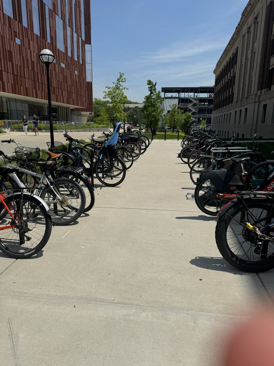 Noticeable uptick in this bike rack usage, woot woot #a2council @UMich