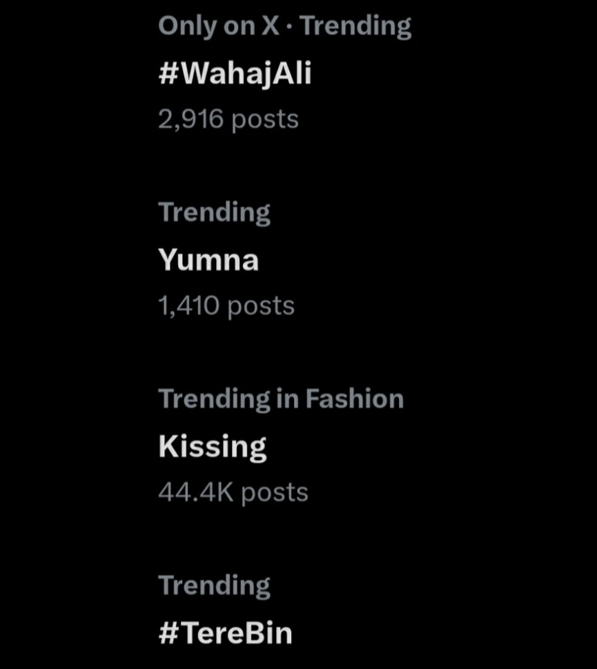 Okayy 😁
Twitter trends don't lie 🫣
#yumhaj #terebin #Wahajali #yumnazaidi
