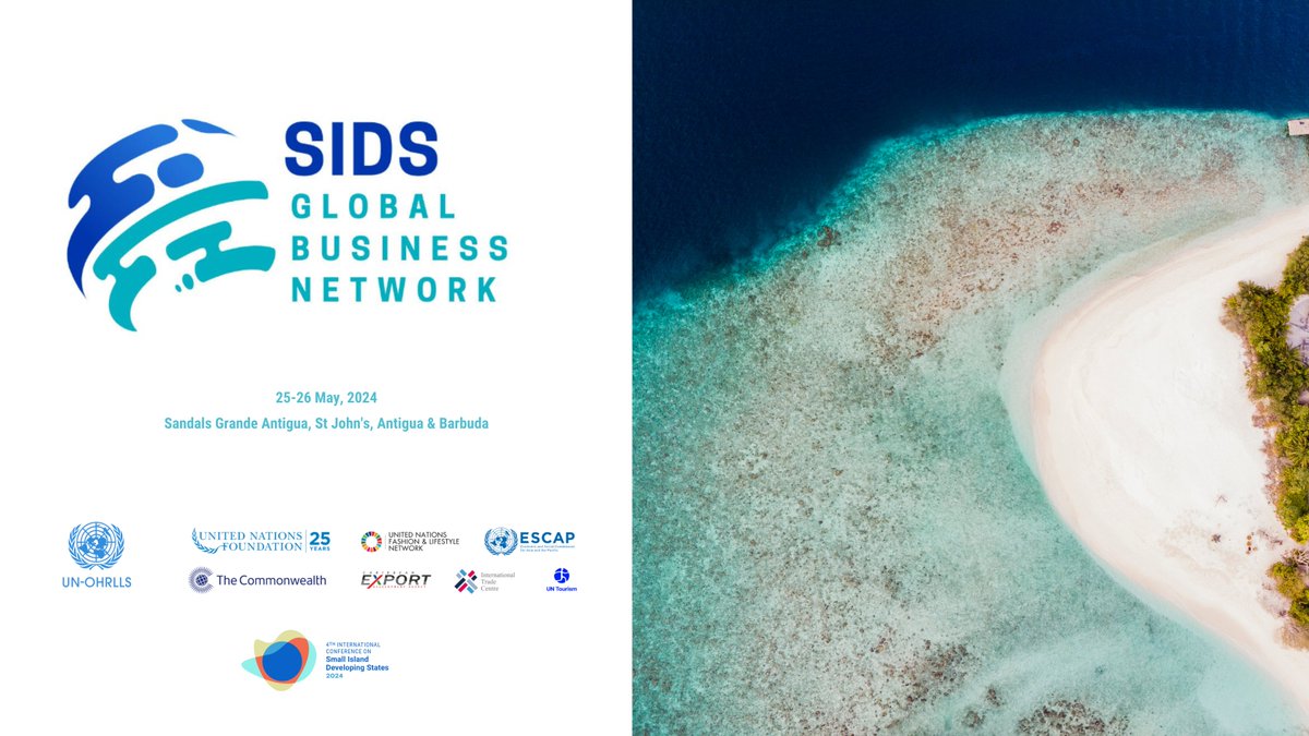 Next week ➡️ we are heading to Antigua & Barbuda 🇦🇬 for @SIDSGBN , - as we get closer to a decade defining conference for #SmallIslands - #SIDS4 🌍🏝️ Learn more about the SIDS Global Business Network Forum 👉 buff.ly/485Dufe