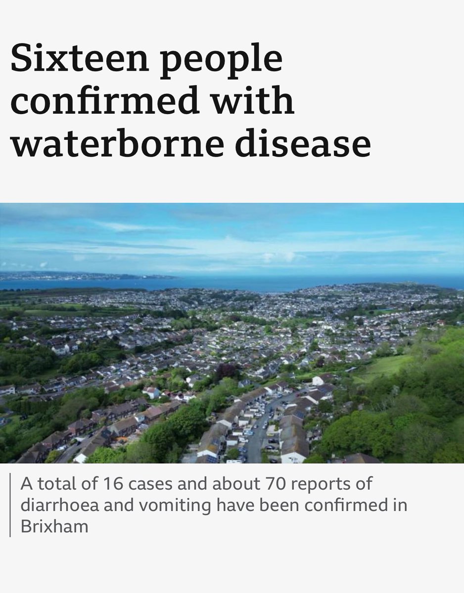 If this was a restaurant it’d be shut-down and the owner heavily fined. Why should privatised water be treated any differently? Sixteen cases cryptosporidium, have been confirmed in Devon by the UK Health Security Agency.