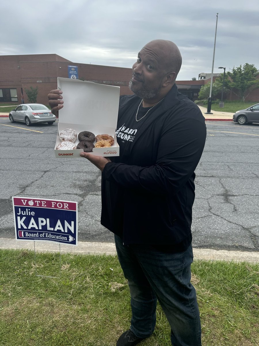 Maryland! Catch me passing out a donut or two at your local polling place. We’ll be around until polls close at 8pm!