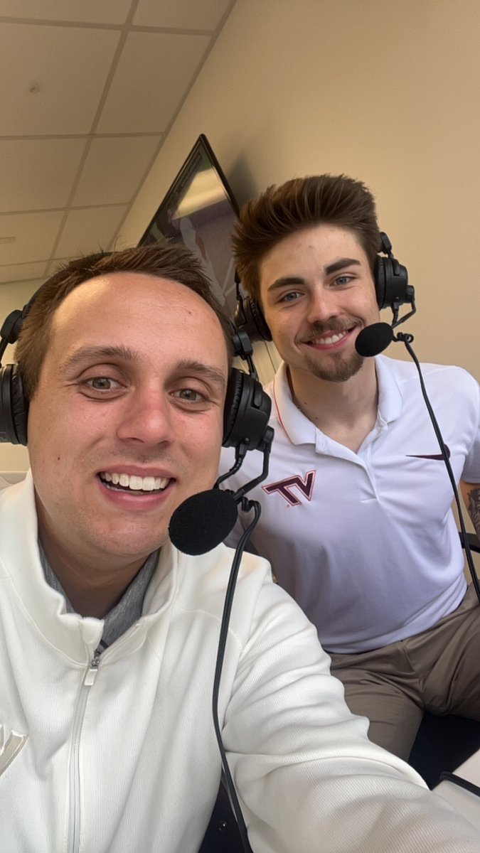 The Virginia Tech Sports Network is on the air! Super fired up to have @gioheater with us for today, who has done a great job helping with our coverage this season. Join us using the options below! #Hokies 🦃⚾️