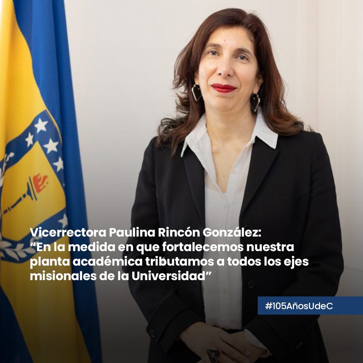 #105AñosUdeC: Vicerrectora Dra. Paulina Rincón González aborda temas clave que impactan en la comunidad universitaria y en el desarrollo institucional. Desde regularización de planta académica hasta carrera de Teatro y proyecto de edificio de Artes 
🟡🔵 noticias.udec.cl/vicerrectora-p…