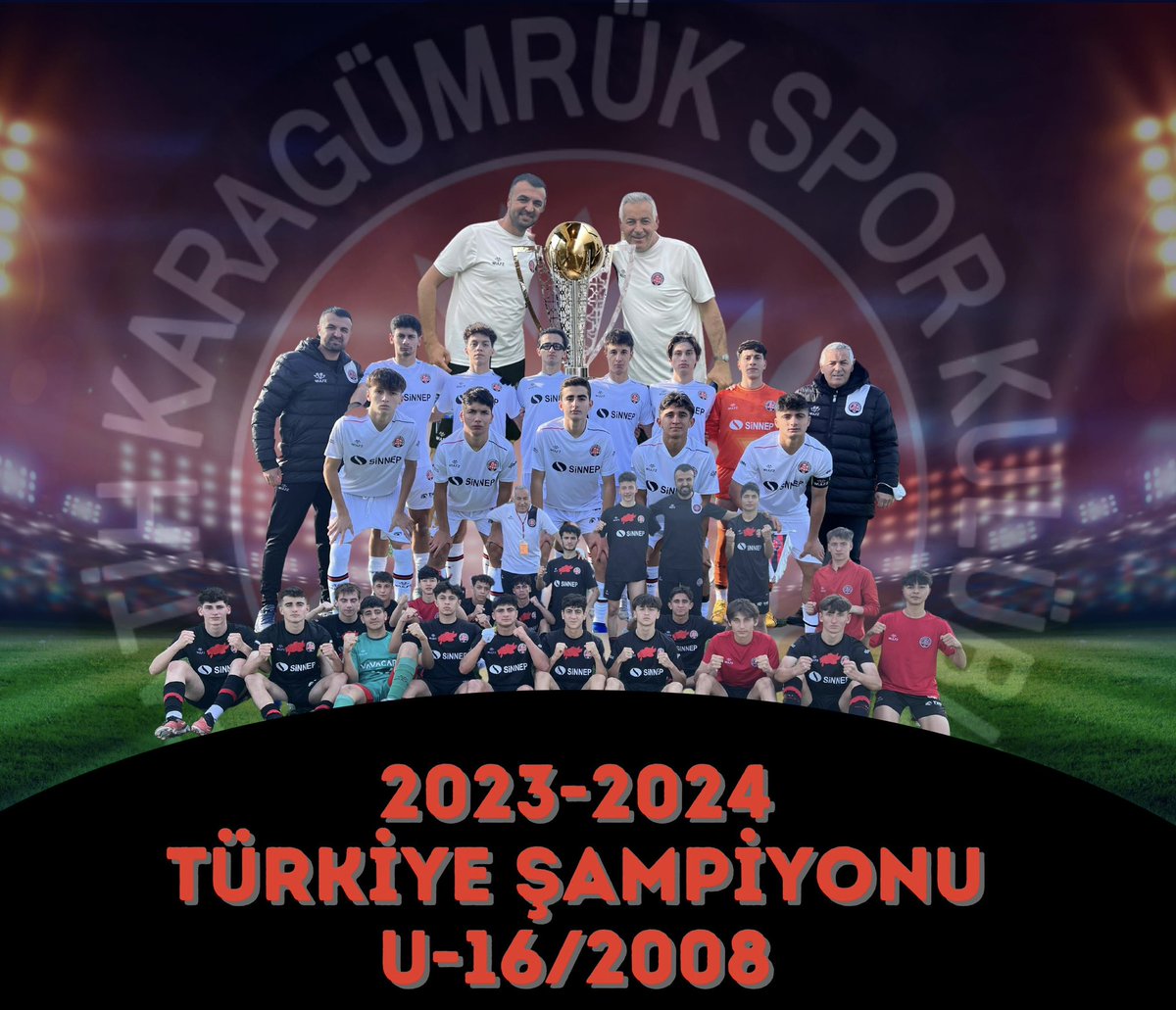 U16 Türkiye Şampiyonası Final maçında Antalyaspor’u 1-0 mağlup eden takımımız Türkiye şampiyonu oldu! Takımımızın tek golü 17. dakikada Yiğit Sert’ten geldi.