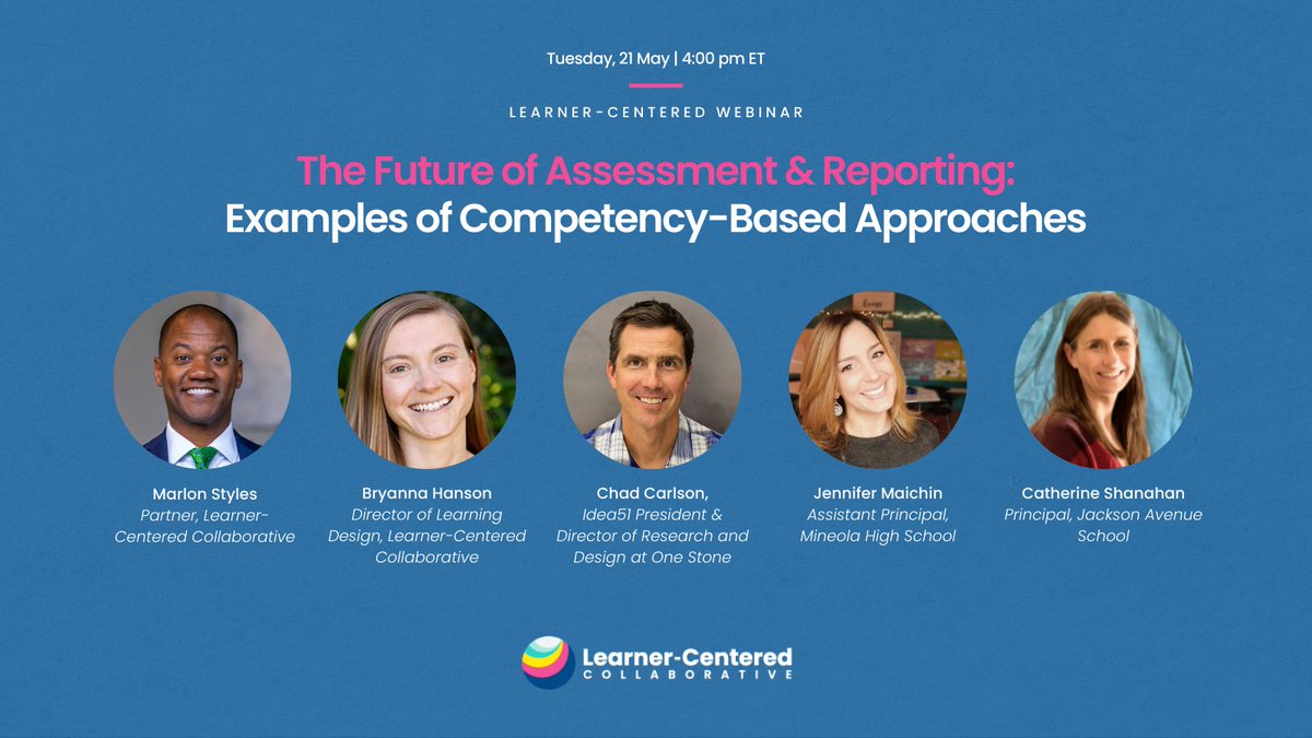 Join us next Tuesday for a jam-packed session on Competency-Based Assessment & Reporting. Leaders from @onestoneidaho and @MineolaUFSD will share how they are integrating competency-based reporting into their daily practice: hubs.ly/Q02x7Pw-0