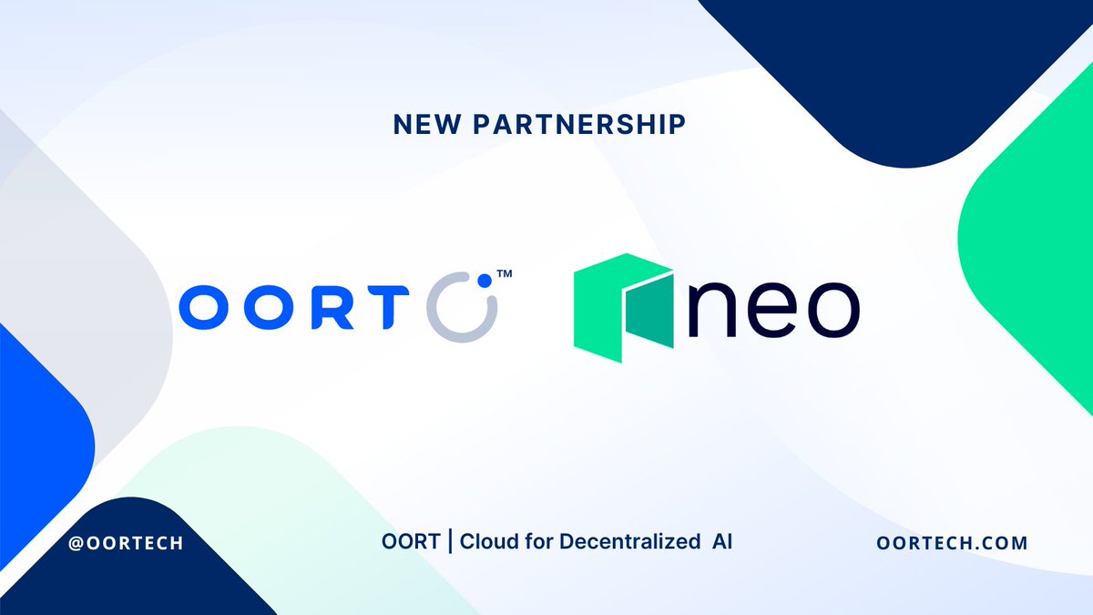 New Collaboration 🙌 🫶
We've partnered with @Neo_Blockchain to advance AI development 🤝 OORT's decentralized infra joins forces with Neo's innovative solutions, setting the stage for scalable and secure advancements! More details to come🫡
#DecentralizedAI #OORT #Neo
