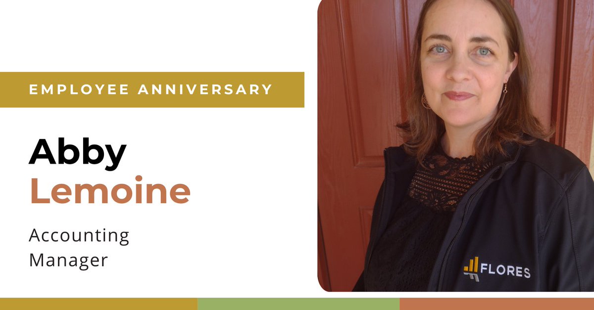 Congratulations, Abby Lemoine, on 5 years of success at FLORES! We’re thankful for your hard work and contributions. Thank you for making us stronger! Enjoy your well-earned FLORES jacket!

#WorkAnniversary #TeamUpdates #FLORESFamily